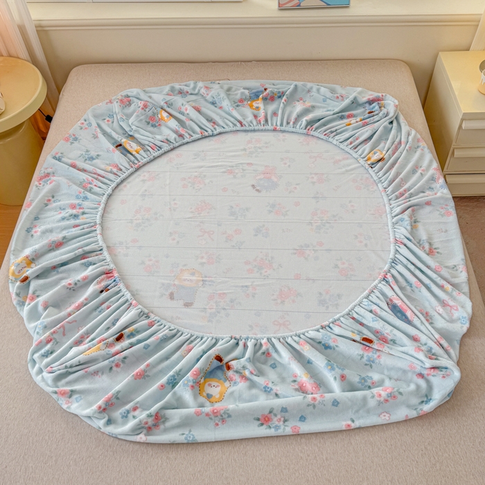 91家纺网 家纺一手货源 找家纺 梦舒阳家纺 2026新品牛奶绒单床笠单被套床笠三件套软fufu牛奶绒单品 一帘幽梦【绒床笠】