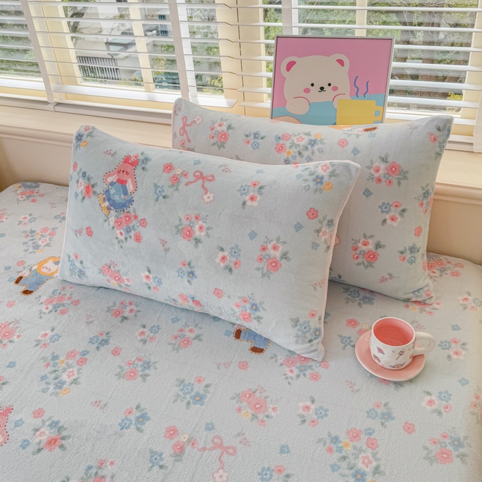 91家纺网 家纺一手货源 找家纺 梦舒阳家纺 2026新品牛奶绒单床笠单被套床笠三件套软fufu牛奶绒单品 一帘幽梦【绒床笠】