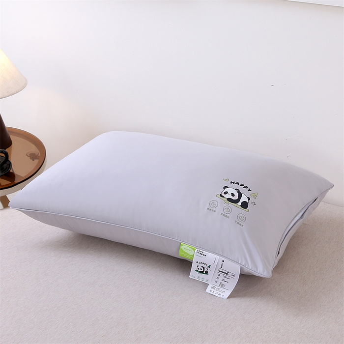 91家纺网 家纺一手货源 找家纺 （总）赛格时代家居 2025新款双拼磨毛提花羽丝绒枕头枕芯-萌小熊