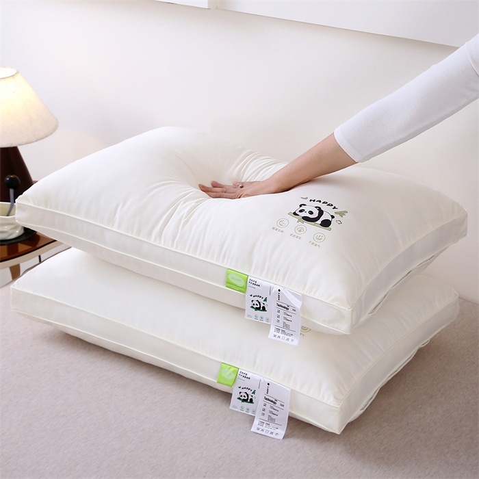 91家纺网 家纺一手货源 找家纺 （总）赛格时代家居 2025新款双拼磨毛提花羽丝绒枕头枕芯-萌小熊