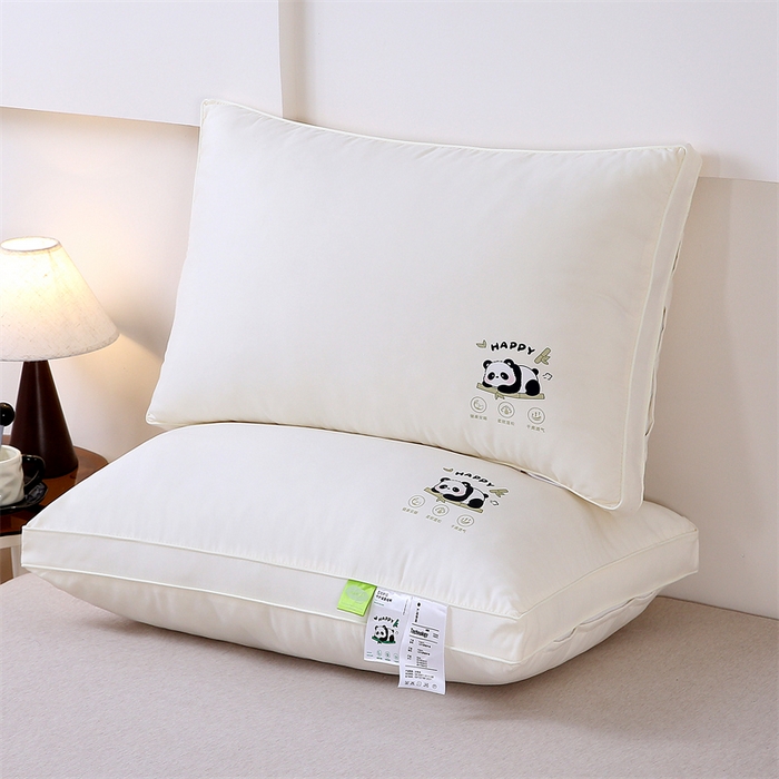 91家纺网 家纺一手货源 找家纺 （总）赛格时代家居 2025新款双拼磨毛提花羽丝绒枕头枕芯-萌小熊