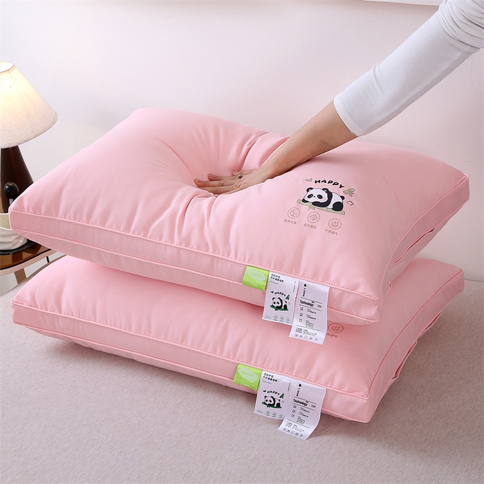 91家纺网 家纺一手货源 找家纺 （总）赛格时代家居 2025新款双拼磨毛提花羽丝绒枕头枕芯-萌小熊