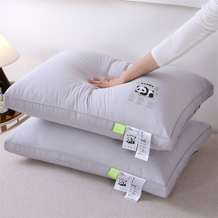 91家纺网 家纺一手货源 找家纺 （总）赛格时代家居 2025新款双拼磨毛提花羽丝绒枕头枕芯-萌小熊