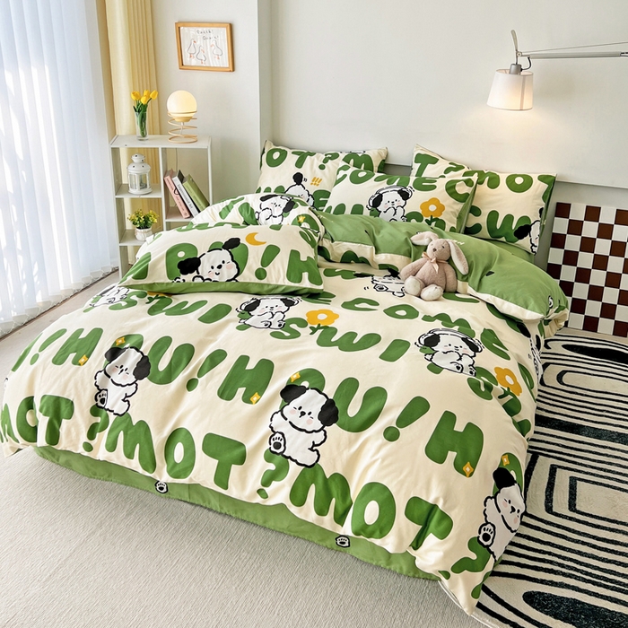 91家纺网 家纺一手货源 找家纺 （总）西引力 2025新款全棉卡通印花四件套