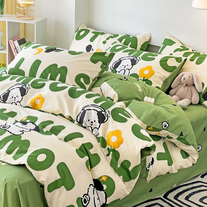 91家纺网 家纺一手货源 找家纺 （总）西引力 2025新款全棉卡通印花四件套