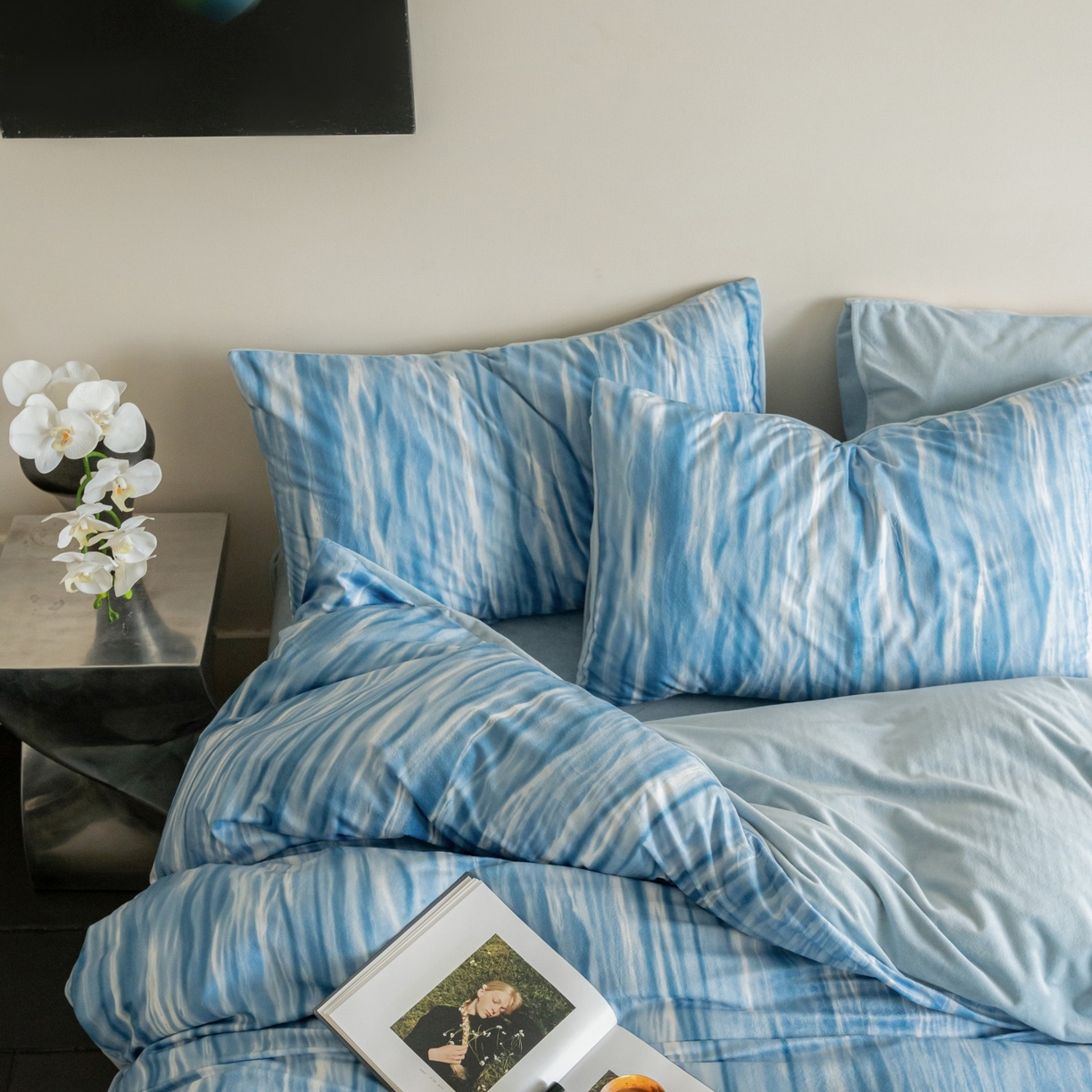 91家纺网 家纺一手货源 找家纺 （总）ONE TWO ONE 121 2025新款轻奢新法式德芙绒宝宝绒婴儿绒短毛绒牛奶绒四件套床单被套-波光莎娜