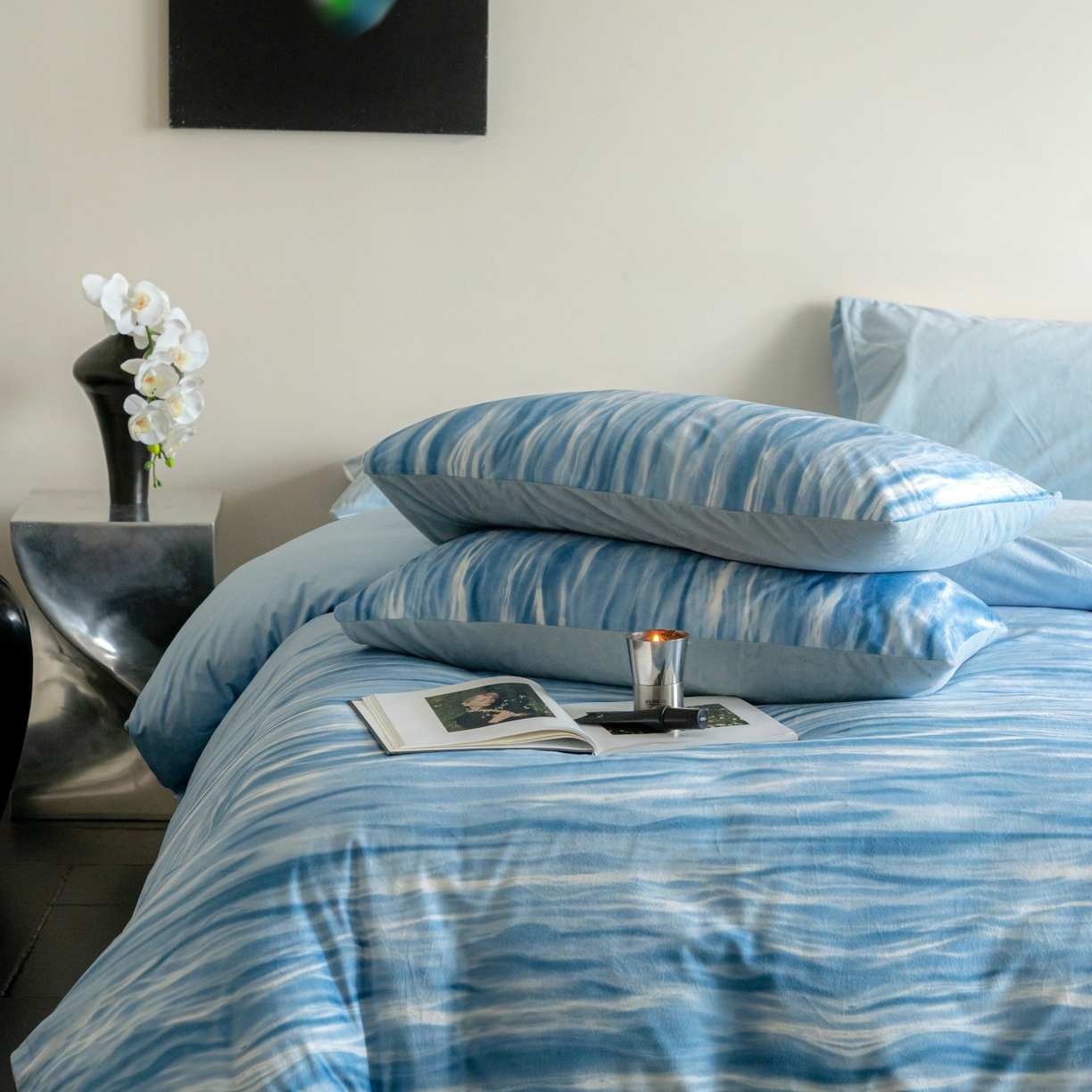 91家纺网 家纺一手货源 找家纺 （总）ONE TWO ONE 121 2025新款轻奢新法式德芙绒宝宝绒婴儿绒短毛绒牛奶绒四件套床单被套-波光莎娜