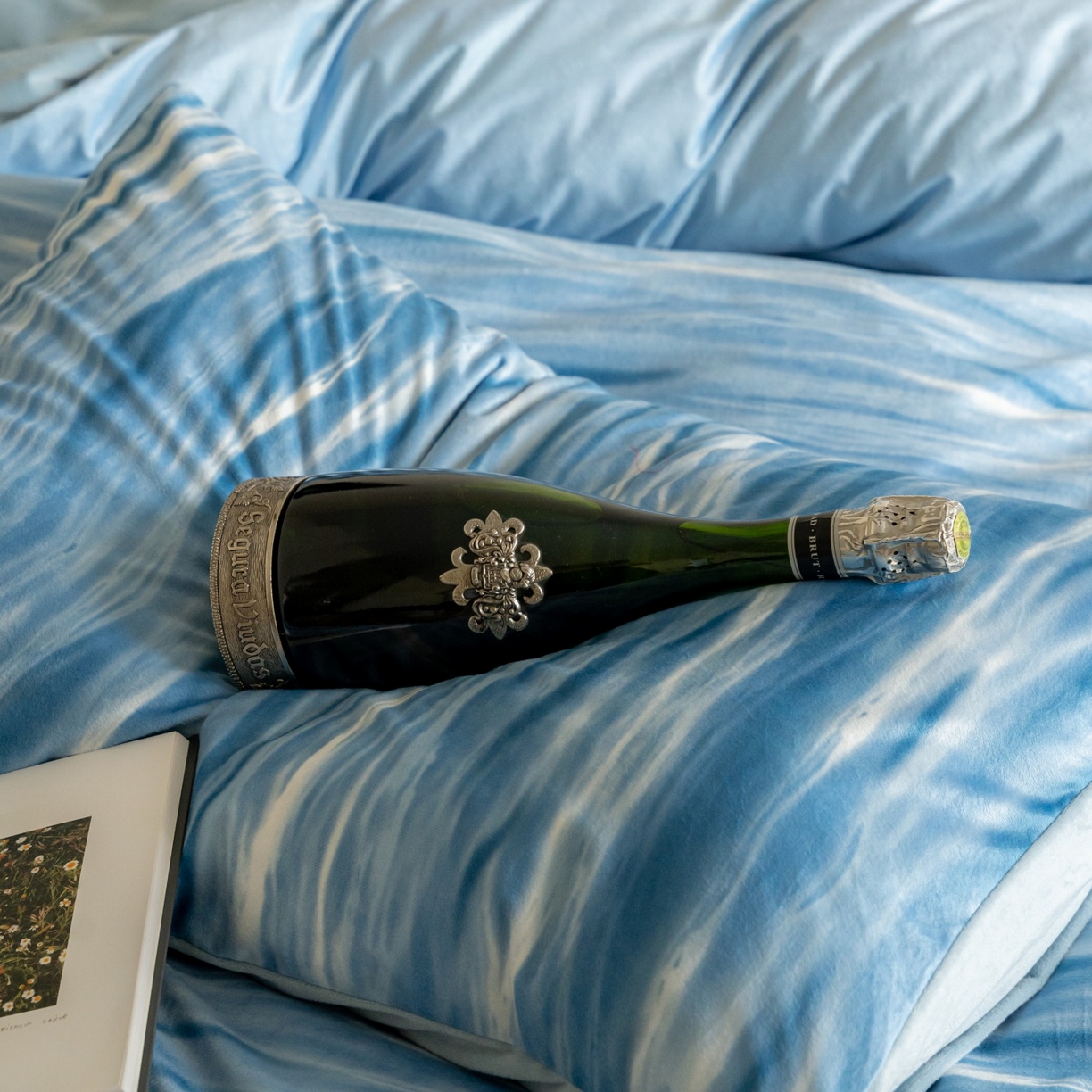 91家纺网 家纺一手货源 找家纺 ONE TWO ONE 121 2025新款轻奢新法式德芙绒宝宝绒婴儿绒短毛绒牛奶绒四件套床单被套-波光莎娜 波光莎娜-蓝