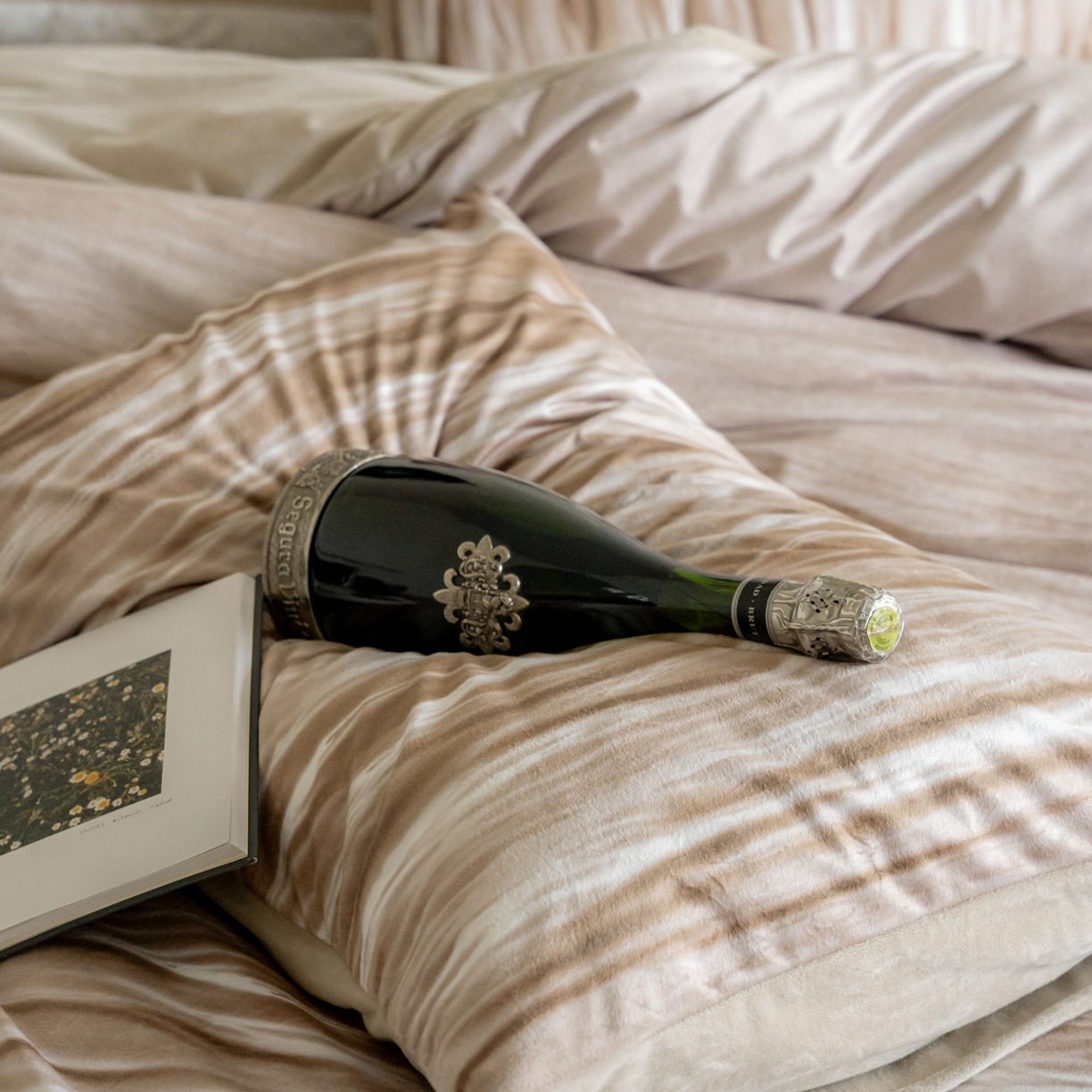 91家纺网 家纺一手货源 找家纺 ONE TWO ONE 121 2025新款轻奢新法式德芙绒宝宝绒婴儿绒短毛绒牛奶绒四件套床单被套-波光莎娜 波光莎娜-咖