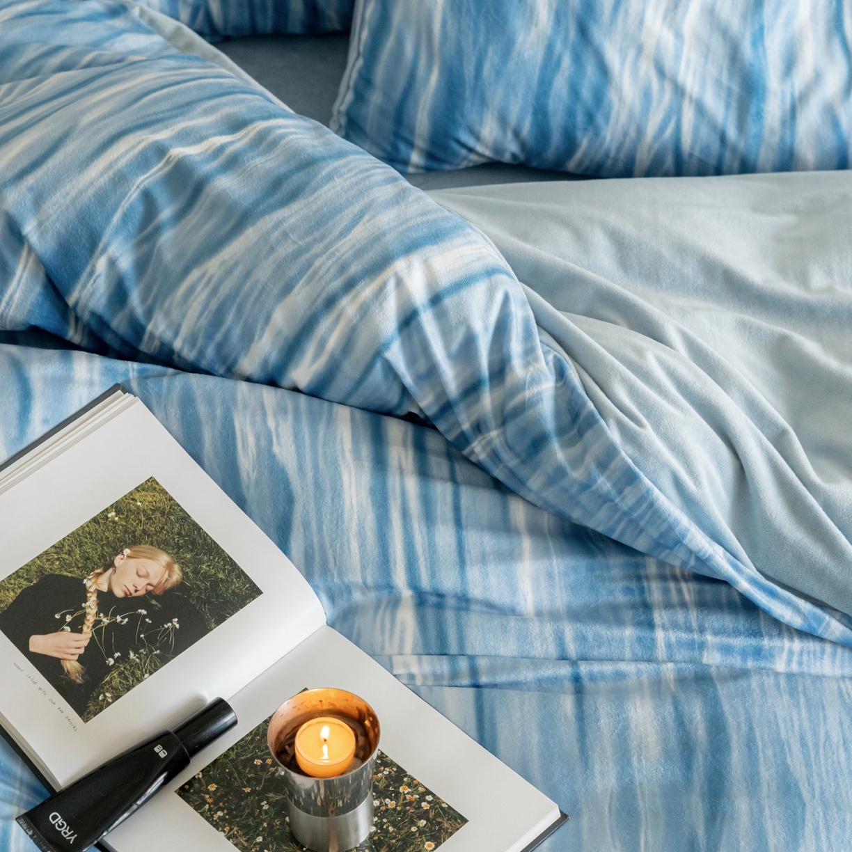 91家纺网 家纺一手货源 找家纺 ONE TWO ONE 121 2025新款轻奢新法式德芙绒宝宝绒婴儿绒短毛绒牛奶绒四件套床单被套-波光莎娜 波光莎娜-蓝