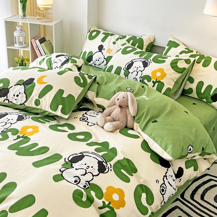 91家纺网 家纺一手货源 找家纺 （总）西引力 2025新款全棉卡通印花四件套