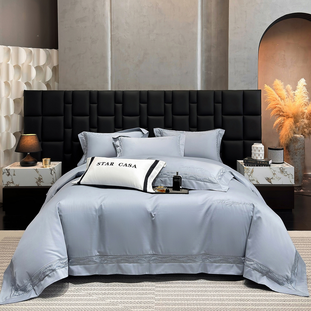 91家纺网 家纺一手货源 找家纺 （总）星蕴家纺 2025新款贡缎长绒棉四件套-路易