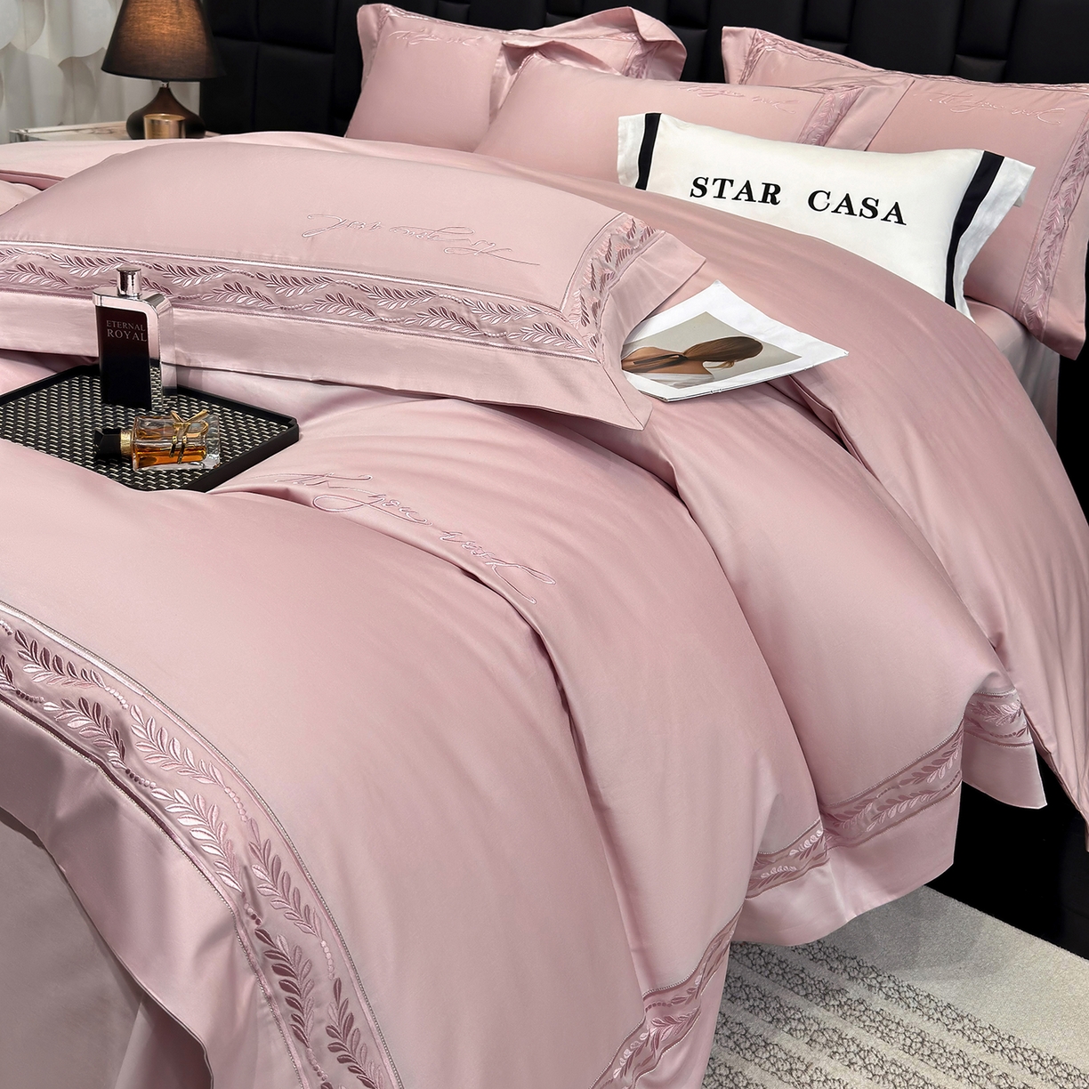 91家纺网 家纺一手货源 找家纺 （总）星蕴家纺 2025新款贡缎长绒棉四件套-路易