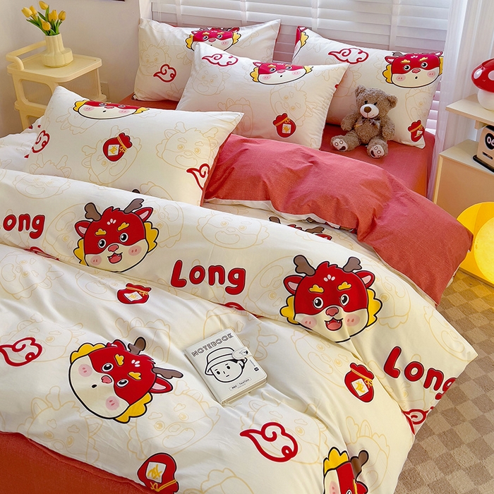 91家纺网 家纺一手货源 找家纺 （总）西引力 2025新款全棉卡通印花四件套