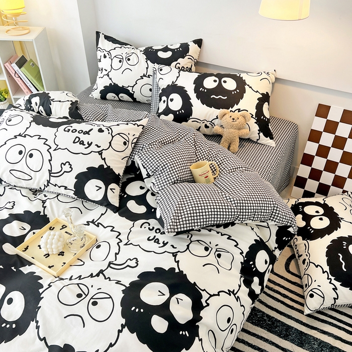 91家纺网 家纺一手货源 找家纺 （总）西引力 2025新款全棉卡通印花四件套