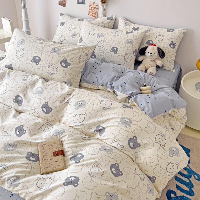 91家纺网 家纺一手货源 找家纺 （总）西引力 2025新款全棉卡通印花四件套