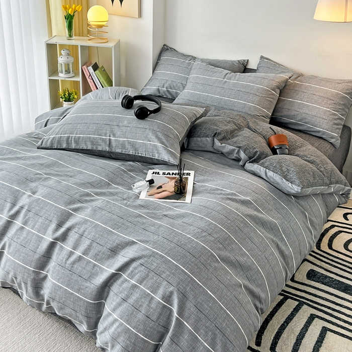 91家纺网 家纺一手货源 找家纺 西引力 2025新款全棉卡通印花四件套 布鲁斯