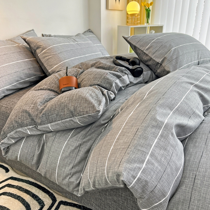 91家纺网 家纺一手货源 找家纺 西引力 2025新款全棉卡通印花四件套 布鲁斯