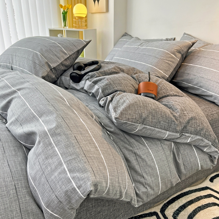 91家纺网 家纺一手货源 找家纺 西引力 2025新款全棉卡通印花四件套 布鲁斯