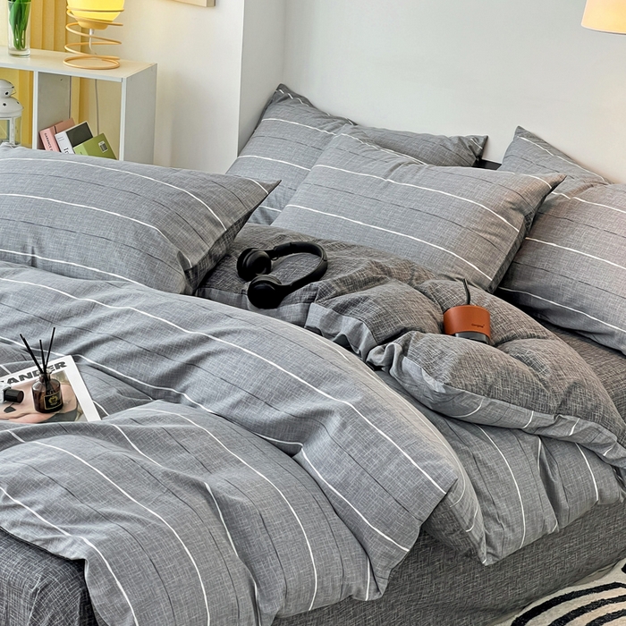 91家纺网 家纺一手货源 找家纺 西引力 2025新款全棉卡通印花四件套 布鲁斯