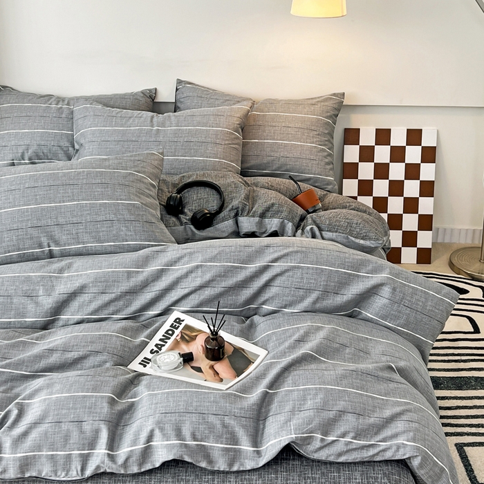 91家纺网 家纺一手货源 找家纺 西引力 2025新款全棉卡通印花四件套 布鲁斯