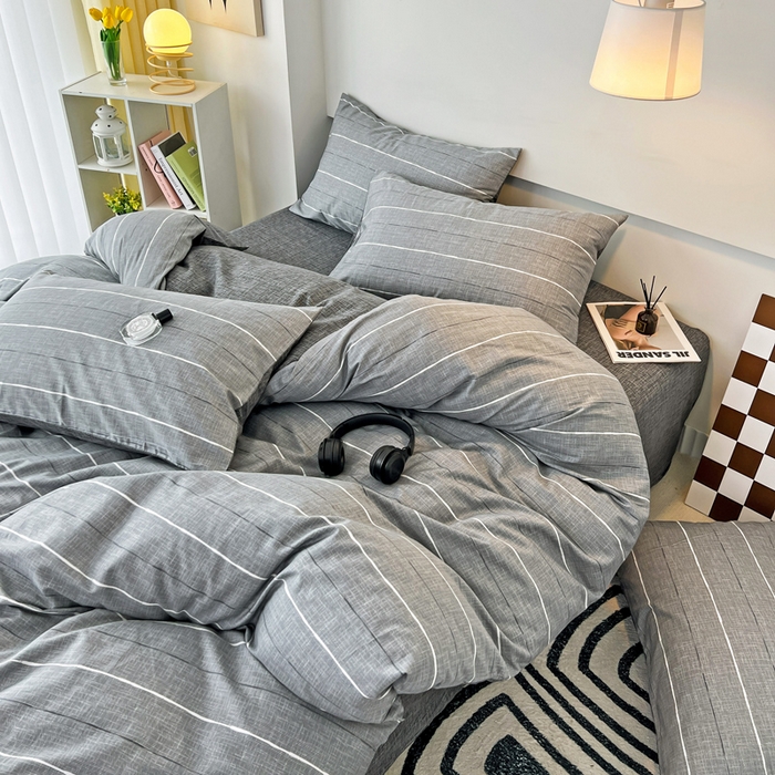 91家纺网 家纺一手货源 找家纺 西引力 2025新款全棉卡通印花四件套 布鲁斯