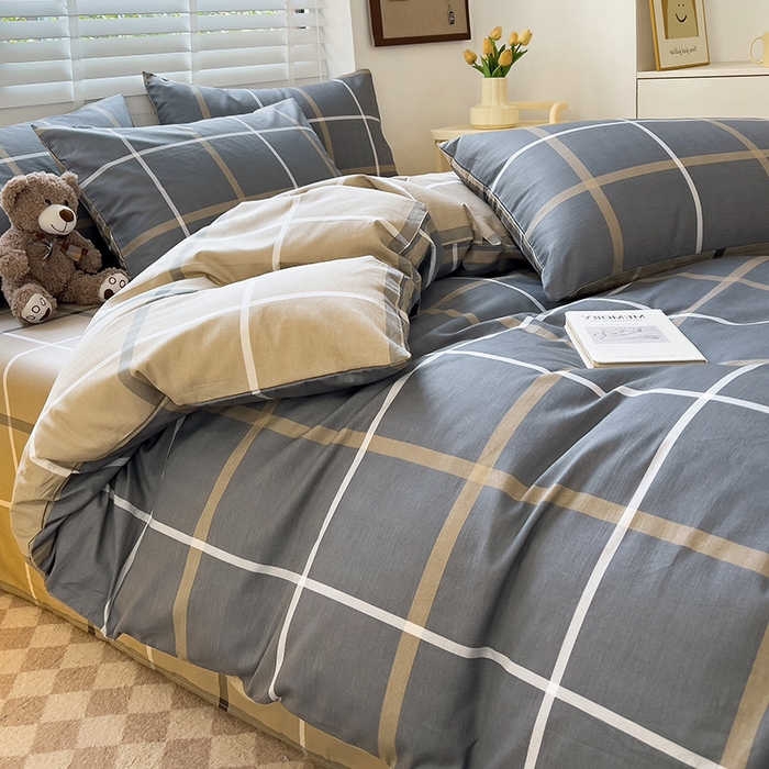 91家纺网 家纺一手货源 找家纺 西引力 2025新款全棉卡通印花四件套 格调人生