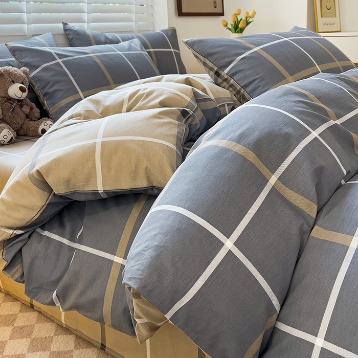 91家纺网 家纺一手货源 找家纺 西引力 2025新款全棉卡通印花四件套 格调人生