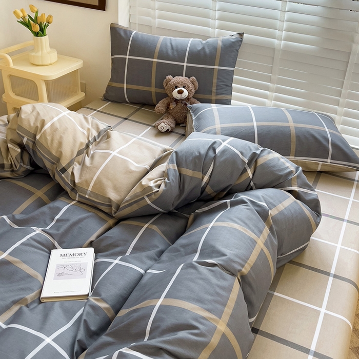 91家纺网 家纺一手货源 找家纺 西引力 2025新款全棉卡通印花四件套 格调人生