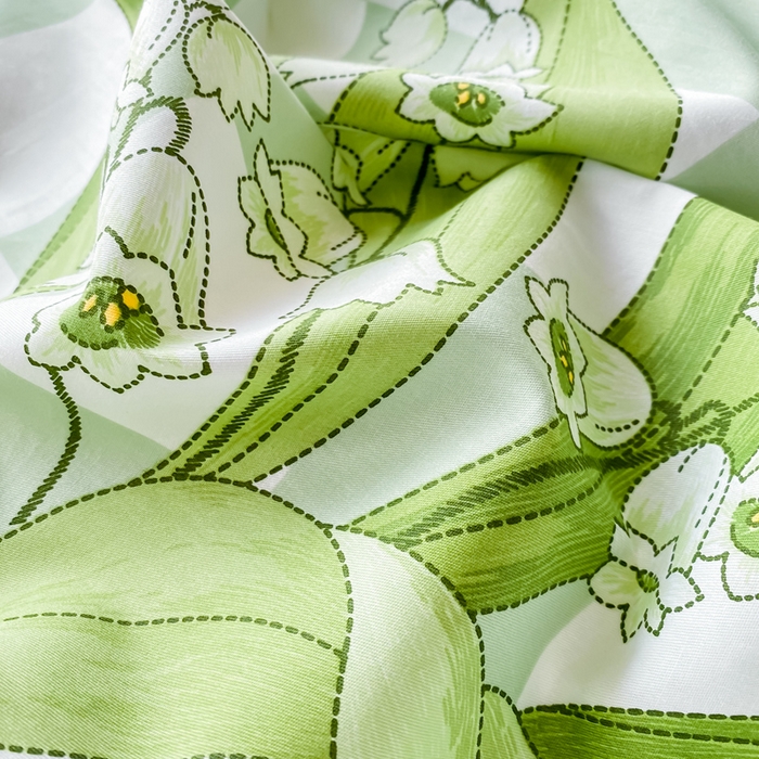 91家纺网 家纺一手货源 找家纺 西引力 2025新款全棉卡通印花四件套 铃兰花