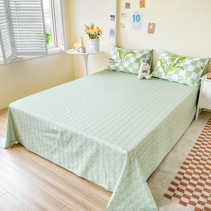 91家纺网 家纺一手货源 找家纺 西引力 2025新款全棉卡通印花四件套 铃兰花