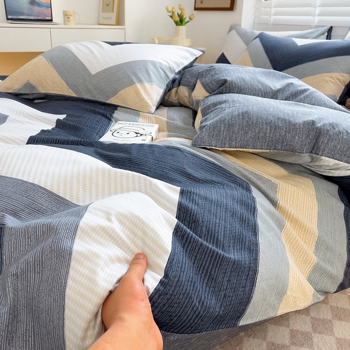 91家纺网 家纺一手货源 找家纺 西引力 2025新款全棉卡通印花四件套 文森特