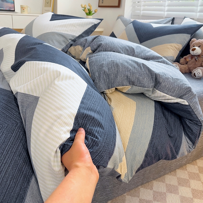 91家纺网 家纺一手货源 找家纺 西引力 2025新款全棉卡通印花四件套 文森特