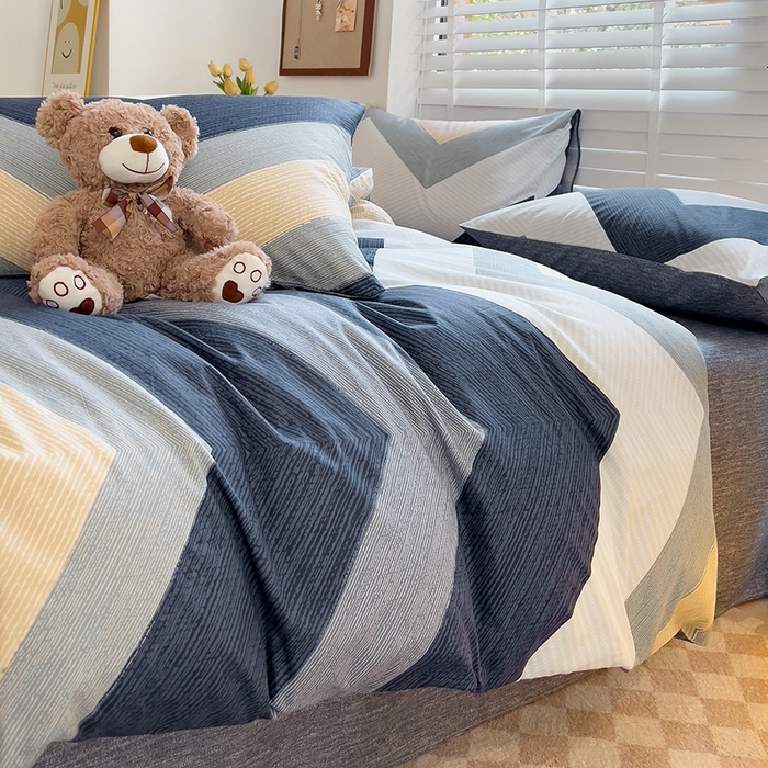 91家纺网 家纺一手货源 找家纺 西引力 2025新款全棉卡通印花四件套 文森特