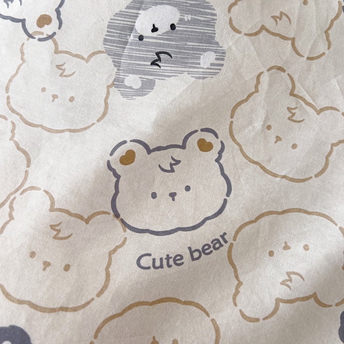 91家纺网 家纺一手货源 找家纺 西引力 2025新款全棉卡通印花四件套 影子熊