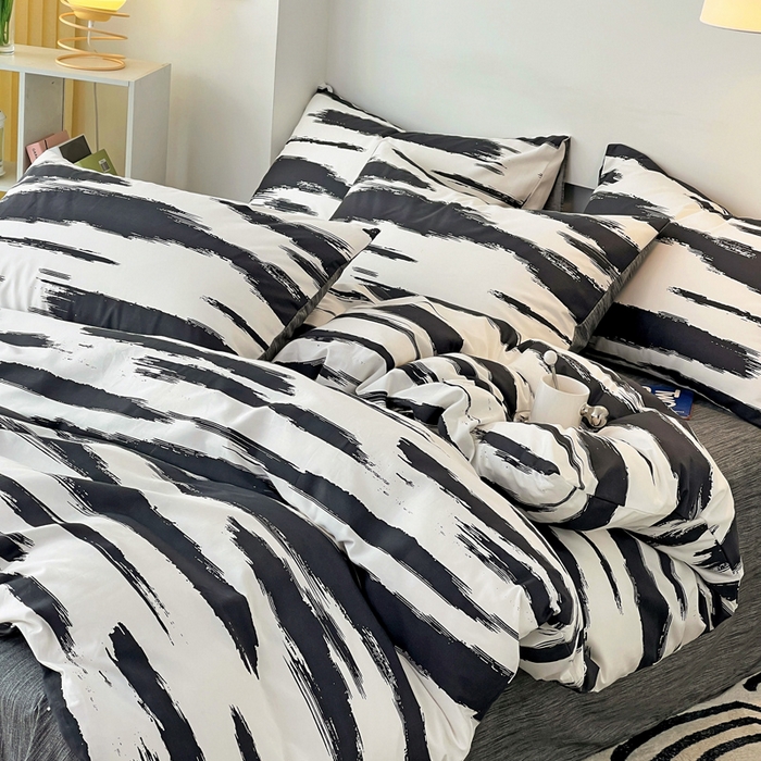 91家纺网 家纺一手货源 找家纺 西引力 2025新款全棉卡通印花四件套 云端