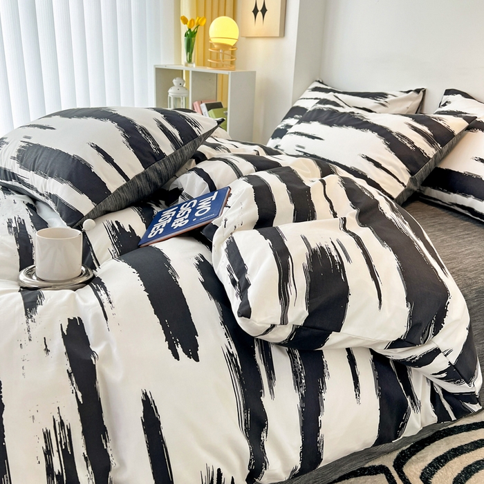 91家纺网 家纺一手货源 找家纺 西引力 2025新款全棉卡通印花四件套 云端