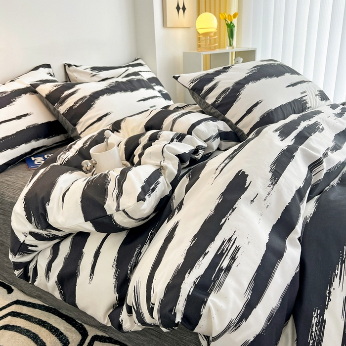 91家纺网 家纺一手货源 找家纺 西引力 2025新款全棉卡通印花四件套 云端