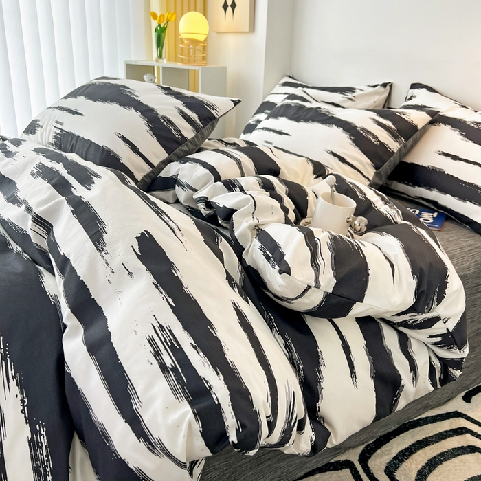 91家纺网 家纺一手货源 找家纺 西引力 2025新款全棉卡通印花四件套 云端