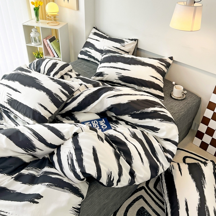 91家纺网 家纺一手货源 找家纺 西引力 2025新款全棉卡通印花四件套 云端