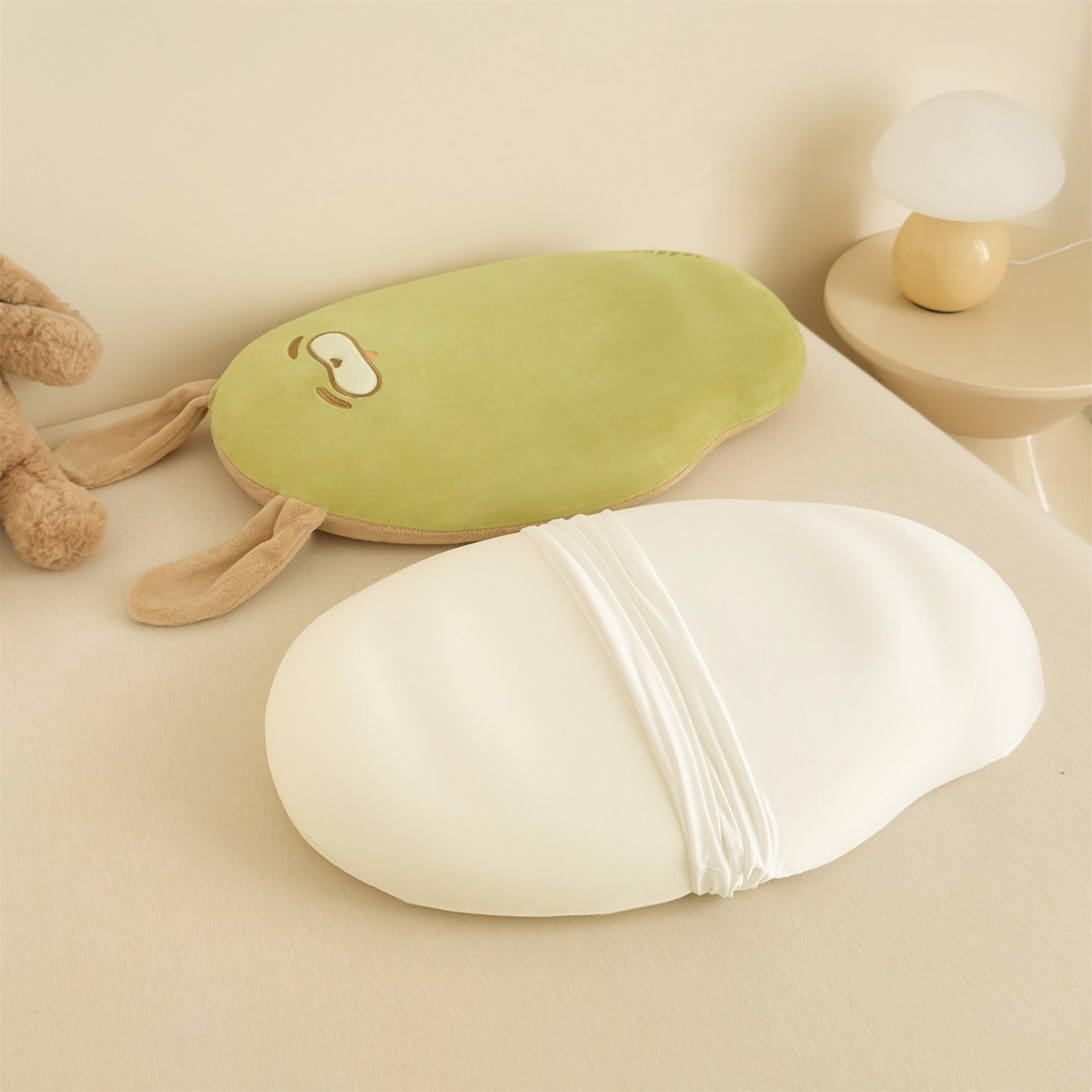 91家纺网 家纺一手货源 找家纺 麦肯锡 2025新款芒go多功能枕  枕头枕芯 芒go兔-绿/对