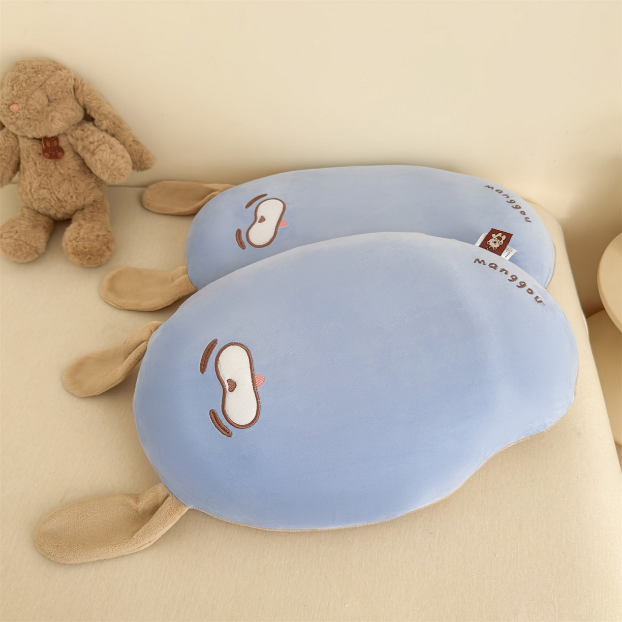 91家纺网 家纺一手货源 找家纺 麦肯锡 2025新款芒go多功能枕  枕头枕芯 芒go兔-蓝/对