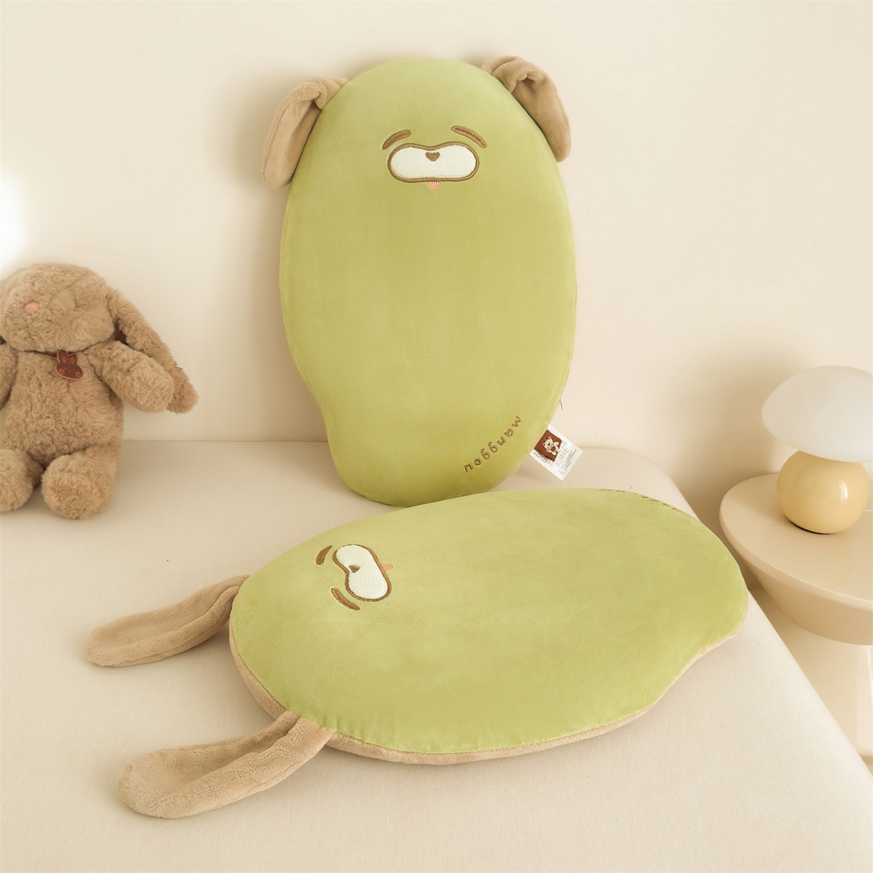 91家纺网 家纺一手货源 找家纺 麦肯锡 2025新款芒go多功能枕  枕头枕芯 芒go兔-绿/只