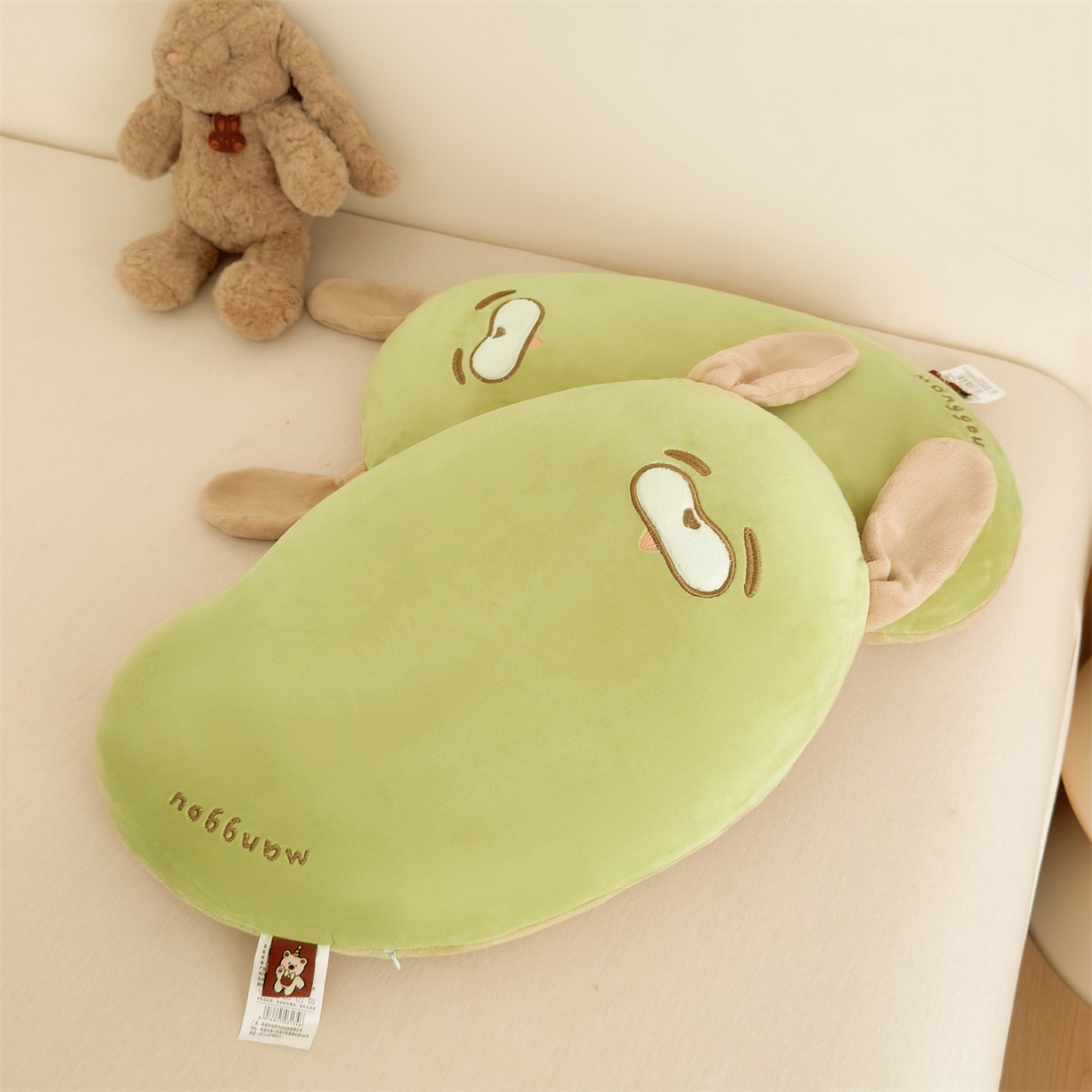 91家纺网 家纺一手货源 找家纺 麦肯锡 2025新款芒go多功能枕  枕头枕芯 芒go兔-绿/只