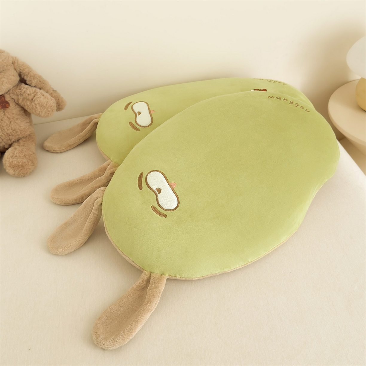 91家纺网 家纺一手货源 找家纺 麦肯锡 2025新款芒go多功能枕  枕头枕芯 芒go兔-绿/对