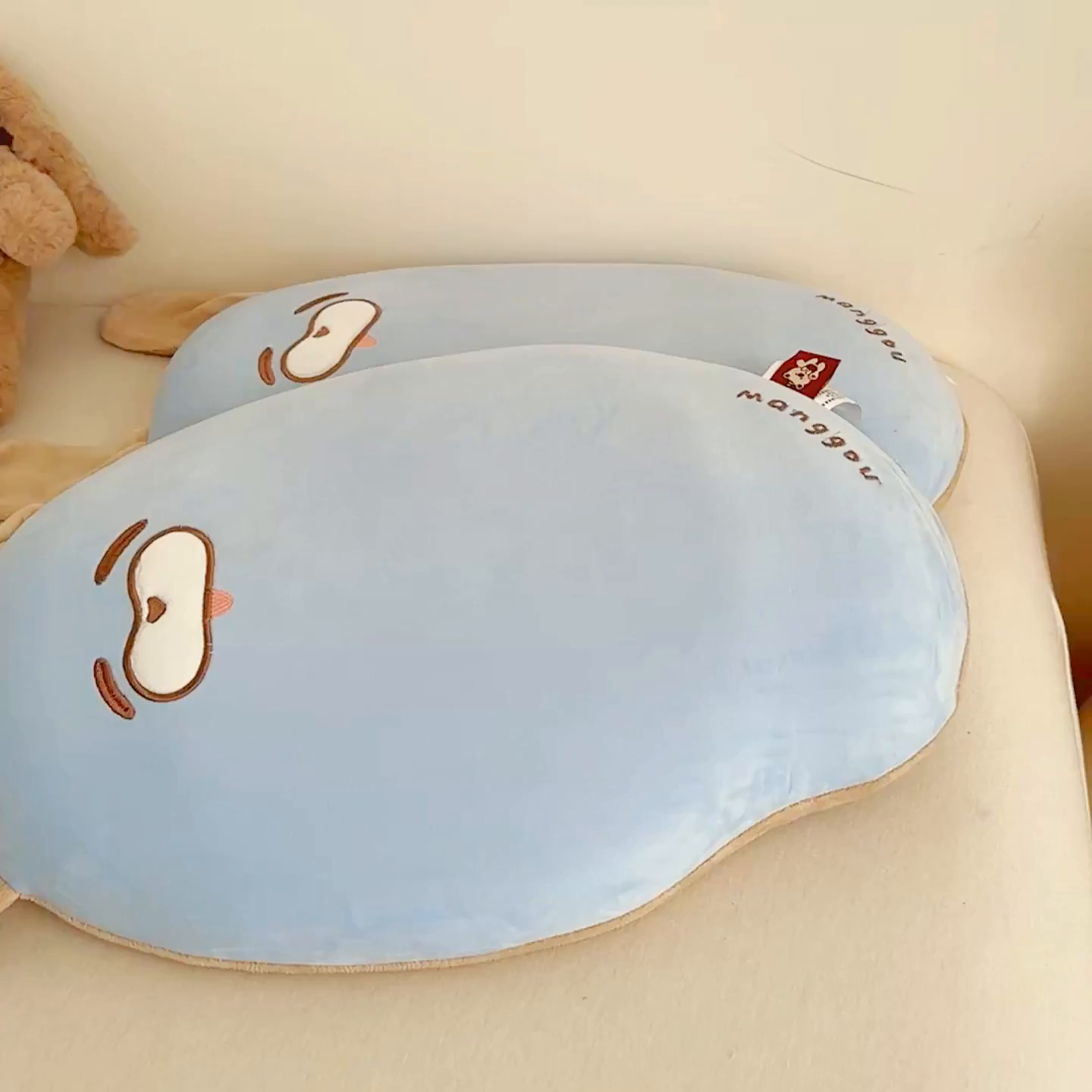 91家纺网 家纺一手货源 找家纺 麦肯锡 2025新款芒go多功能枕  枕头枕芯 芒go兔-蓝/对