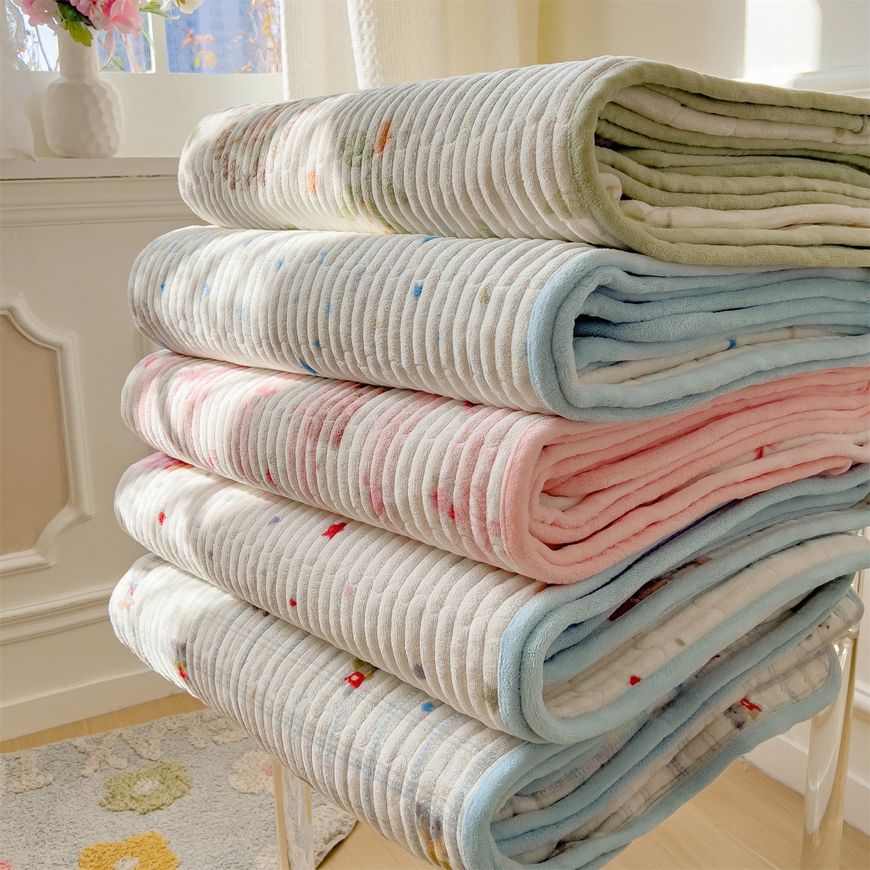 布卢姆床垫 2025新款双面用抗菌牛奶绒床盖 床盖单件 组合图仅供参考不可下单