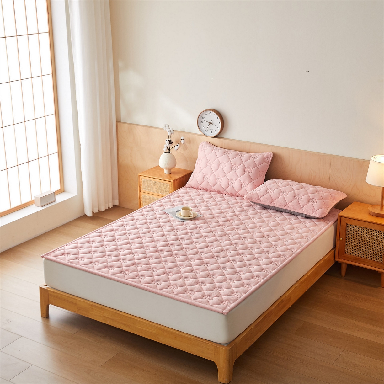 91家纺网 家纺一手货源 找家纺 布卢姆床垫 2025新款牛奶绵绒棉花床褥床护垫-灵蕴 灵蕴-粉玉