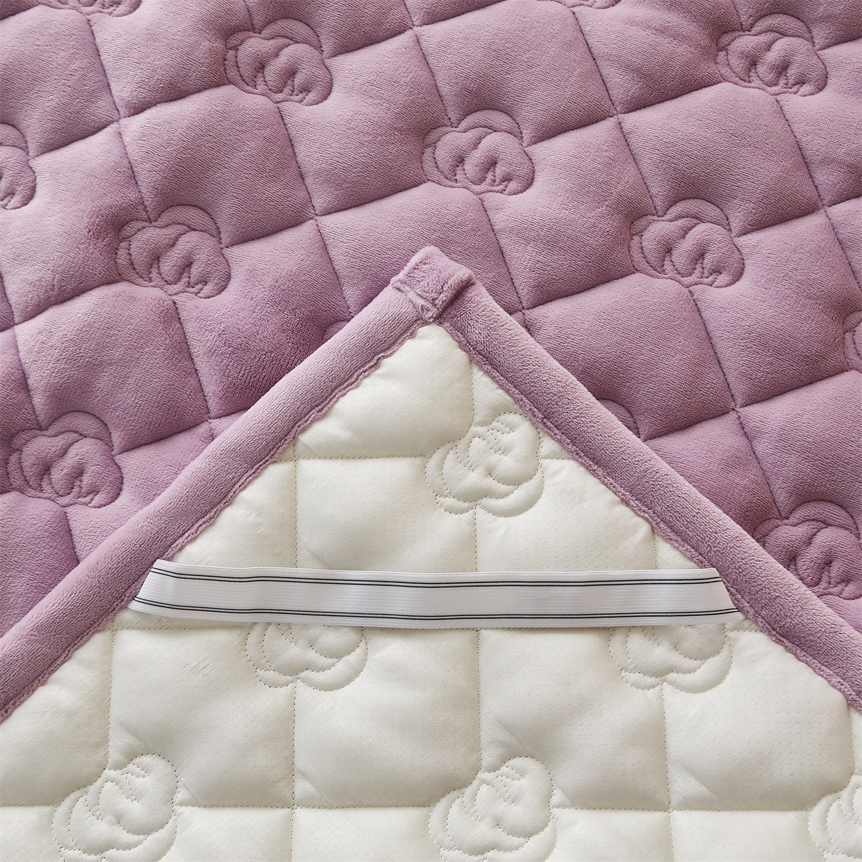 91家纺网 家纺一手货源 找家纺 布卢姆床垫 2025新款牛奶绵绒棉花床褥床护垫-灵蕴 灵蕴-香芋紫