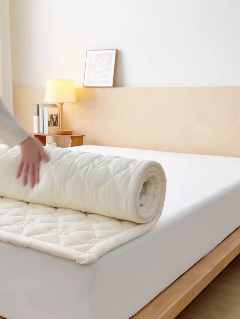 91家纺网 家纺一手货源 找家纺 （总）布卢姆床垫 2025新款牛奶绵绒棉花床褥床护垫-灵蕴